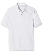 Amazon Essentials Men's Regular-Fit Cotton Pique Polo Shirt, White, X-Large