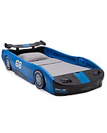 Delta Children Turbo Race Car Twin Bed, Blue