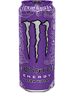 Monster Energy Ultra Violet, Sugar Free Energy Drink, 16 Ounce (Pack of 24)