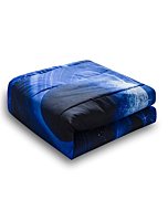 A Nice Night Blue 3 Pieces Comforter Set Galaxy Bedding Set Full Size with 2 Matching Pillows