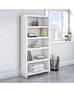 Bush Business Furniture Office by Kathy Ireland Echo 5 Shelf Bookcase, Pure White