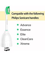 Aoremon Replacement Toothbrush Heads for Philips Sonicare E-Series HX7022/66, 6pack, Fit Sonicare Essence, Xtreme, Elite, Advance, and CleanCare Electric Toothbrush with Hygienic Cap