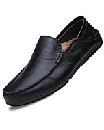 Go Tour Men's Premium Genuine Leather Casual Slip On Loafers Breathable Driving Shoes Fashion Slipper Brown 10/45