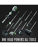 Pole saw accessories and all tools are powered by one head