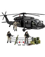 Click N' Play Toy Helicopter, Army Helicopter Toy, Black Hawk Attack Combat, 30 Piece Play Set Including Military Action Figures