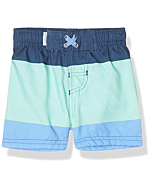 RUGGEDBUTTS® Boys Mint/Blue Color Block Swim Trunks - 3T