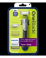 Philips Norelco OneBlade Face + Body Hybrid Electric Trimmer and Shaver, QP2630/70