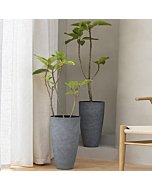 Tall Planters Set 2 Flower Pots, 20 Inch Each, Patio Deck Indoor Outdoor Garden Planters,Weathered Gray