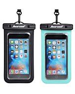 Universal Waterproof Case,Hiearcool Waterproof Phone Pouch Compatible for iPhone 13 12 11 Pro Max XS Max Samsung Galaxy s10 Google Up to 7.0", IPX8 Cellphone Dry Bag for Vacation-2 Pack