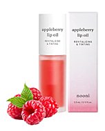 NOONI Korean Lip Oil - Appleberry | Lip Stain, Mother's Day, Gift, Moisturizing, Revitalizing, and Tinting for Dry Lips with Raspberry Fruit Extract, 0.12 Fl Oz