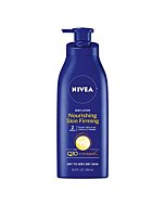 NIVEA Nourishing Skin Firming Body Lotion with Q10 and Vitamin C, 16.9 Fl Oz Pump Bottle