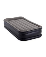 Intex Dura-Beam Series Deluxe Pillow Rest Raised Airbed with Internal Pump & Built-in Pillow, Twin