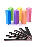 Nail Files and Buffer, TsMADDTs Professional Manicure Tools Kit Rectangular Art Care Buffer Block Tools 100/180 Grit 12Pcs/Pa(Black)