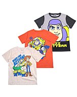 Disney Toy Story Boys' T-Shirt (Pack of 3) 3T Beige