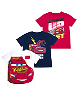 Cars Boys' T-Shirt (Pack of 3) 5 RED