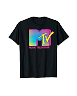 MTV Logo Fluorescent Colors Graphic T-Shirt