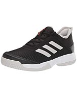 adidas Unisex-Kid's Adizero Club Tennis Shoe, Black/White/Grey, 11K M US Little Kid