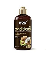 WOW Skin Science Hair Conditioner - Coconut & Avocado Oil - Restore Dry, Damaged Hair - Increase Gloss - Reduce Split Ends, Frizz - Sulfate, Silicones, Paraben Free - All Hair Types, Adults & Children - 500 mL