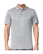 Men's Athletic Golf Polo Shirts, Dry Fit Short Sleeve Workout Shirt (M, Light Grey)