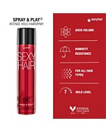 SexyHair Big Spray & Play Volumizing Hairspray, 16 Oz | Hold and Shine | Up to 72 Hour Humidity Resistance | All Hair Types