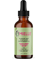 Mielle Organics Rosemary Mint Scalp & Hair Strengthening Oil, Infused w/Biotin, Mint, and Essential Oils, Helps support Growth and Length Retention, Invigorates and Nourishes Follicles, 2 Ounces