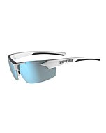 Tifosi Optics Track Sunglasses (White/Black, Smoke Bright Blue)