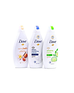 Dove Body Wash Variety Pack- Shea Butter with Warm Vanilla, Deeply Nourishing and Cucumber & Green Tea - 16.9 Ounce / 500 Ml (Pack of 3) International Version