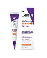 CeraVe Vitamin C Serum with Hyaluronic Acid | Skin Brightening Serum for Face with 10% Pure Vitamin C | Fragrance Free | 1 Fl. Oz