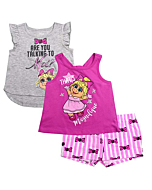 Disney Girls 3-Piece Shirts and Short Set: Wide Variety Includes Minnie, Frozen, and Princess