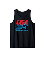 USA Drinking Team 4th of July Funny Independence Day Drunk Tank Top