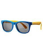 Kids Polarized Sunglasses TPEE Rubber Flexible Shades for Girls Boys Age 3-9 (Blue Frame/Grey Lens)