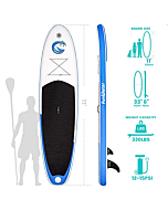 FunWater Stand Up Paddle Board 11'x33''x6'' Ultra-Light (20.4lbs) Inflatable Paddleboard with ISUP Accessories,Three Fins,Adjustable Paddle, Pump,Backpack, Leash, Waterproof Phone Bag