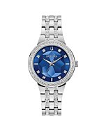 Bulova Crystal Quartz Ladies Watch, Stainless Steel , Silver-Tone (Model: 96L276)