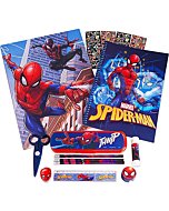 Marvel Spiderman School Supplies Set ~ 10+ Pc Bundle With Spiderman Folder, Notebook, Erasers, Case, Stickers, and More (Avengers School Supplies Bundle)