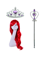 Joy Join Little Girls Princess Mermaid Costume for Girls Dress Up Party with Wig,Crown, Mace 4-5 Years