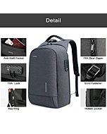 VGOAL Laptop Backpack 17.3 inch with TSA Lock and USB Charging Port Flight Approved Carry on Business Backpack Anti Theft Lightweight Traveling Backpack Water Resistant College Rucksack Computer Bag for Men and Women