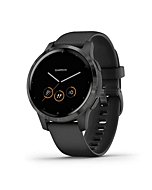 Garmin Vivoactive 4, GPS Smartwatch, Features Music, Body Energy Monitoring, Animated Workouts, Pulse Ox Sensors and More, Black