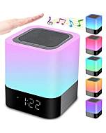 Gallstep Bluetooth Speaker with colorful bedside lamp and alarm clock