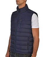 Lesmart Men's Down Vest Jacket Lightweight Packable Winter Outdoor Puffer Vest Coat With Pockets 4XL Navy Blue