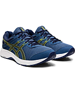 ASICS Men's Gel-Contend 6 Running Shoes, 12, Grand Shark/Vibrant Yellow