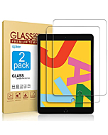 2 Pack Screen Protector Compatible with iPad 9th Generation / iPad 8th Generation 10.2 Inch, apiker Tempered Glass Compatible with iPad 9 8 7 (2021/2020/2019)