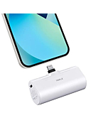 iWALK Small Portable Charger 4500mAh Ultra-Compact Power Bank Cute Battery Pack Compatible with iPhone 14/14 Pro Max/13/13 Pro Max/12/12 Pro Max/11 Pro/XS Max/XR/X/8/7/6/Plus Airpods and More,White