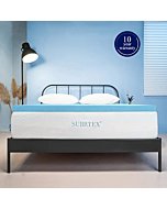 subrtex 2 Inch Memory Foam Mattress Topper Ventilated Gel Infused Bed Foam Topper, CertiPUR-US Certified, Twin, Blue