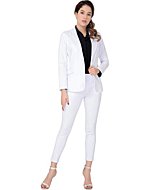 Marycrafts Women's Business Blazer Pant Suit Set for Work (Black, Numeric_12)