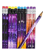 ArtCreativity Galaxy Pencils for Kids - Pack of 48 - Assorted Outer Space Designs - Cute Writing Pencils with Durable Erasers, Teacher Supplies for Classrooms, Student Reward, Astronomy Party Favors