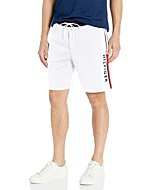 Tommy Hilfiger mens Fleece Sweat Casual Shorts, Bright White-pt, Medium US