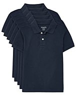 The Children's Place boys Short Sleeve Pique Polo Shirt, Nautico 5 Pack, Large US