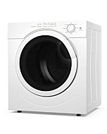 COSTWAY Electric Portable Laundry Dryer, 12LBS Capacity Tumble Dryer with 1500W Drying Power, 3.5 Cubic Feet Front Load, Portable Clothes Dryer Easy Control for 7 Automatic Drying Mode, White