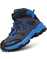 Boys Hiking Boots Water Resistant Outdoor Shoes Trekking Ankle Boots Non-Slip Walking Shoes for Kids Girls