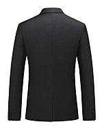 MOGU Mens Casual Dress Suit Slim Fit Stylish Blazer Coats Jackets US Size Blazer 32/Pants 30 Black